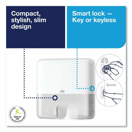 Tork Tork Xpress® Mini Multifold Hand Towel Dispenser White H2, One-at-a-Time Dispensing, Elevation Range 552120